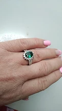 Huitan-anillos de boda de la serie de plantas románticas, anillo de compromiso de estilo europeo Vintage con piedra verde brillante, forma de flor de lujo