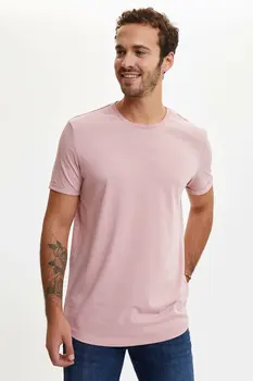 

DeFacto Man's Basic Color T-Shirt Men's Spring Casual Top Tees Men's Short Sleeve Tshirts Men's White T-Shirts-M4793AZ20SP