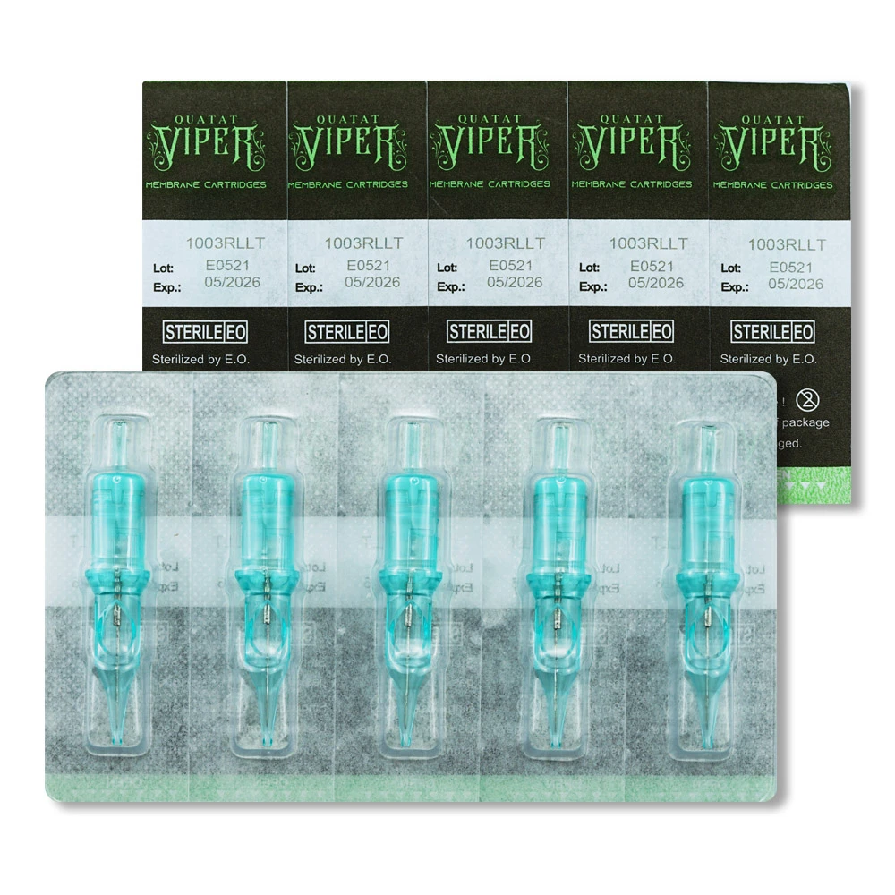 Makeup Tattoo Cartridge Needles 20PCS Disposable Sterile Round Liner Needles 0.25MM 0.3MM 0.35MM for Tattoo Rotary Pen Supplies