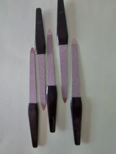 1or5 uds/negro Mango de Metal limas de uñas de doble cara fuerte borde manicura belleza y aseo pedicura para el cuidado de los pies herramientas