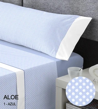 

BED SHEETS KABELY ALOE, PACK in 3 parts, TOP, sheet and pillow case