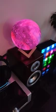 Galaxy Light Moon-Lamp Remote-Control Gift Change-Touch 3d-Printing 16-Color Kids as