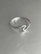 Anillos ondulados de aleación para mujer y niña, joyería Simple de playa de mar, 3 colores, envío directo