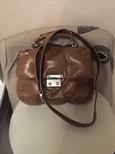 Bolso de algodón de plumas para mujer, bandolera cruzada, almohadilla de espacio, bolso grande de hombro