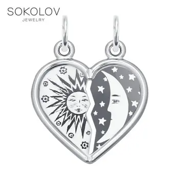 

Pendant SOKOLOV silver laser fashion jewelry 925 women's male, pendants for neck women