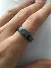 Anillos planos de hematita, joyería de calidad AAA, 6 mm de ancho, 1 unidad, HR1002