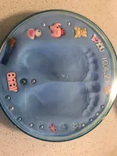 Kit de impresión de huella de bebé, arcilla suave de secado al aire para el cuidado del bebé, Kit de impresión de mano para pies, juguetes de fundición, almohadilla de impresión, recuerdo para recién nacido