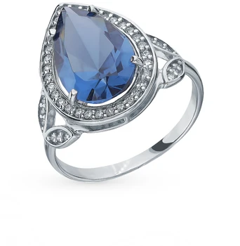 

Silver ring with Topaz and cubic zirconia sunlight sample 925