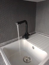 Frap-grifo con filtro de agua potable para cocina, mezclador de fregadero montado en cubierta, color negro, caliente y frío, Y40103/-1/-2