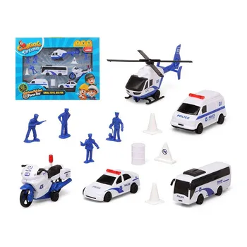 

Set of white police vehicles and accessories 119381 (13 Pcs)