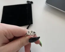 XIYANIKE-Anillo de Plata de Ley 925 con lágrimas de cara Llorona, joyería Retro Neutral, venta directa de fábrica, regalo