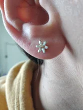 Pendientes de tuerca con gancho de gota de aceite y flor, joyería coreana, de cristal para mujer, de moda, novedad, 2019