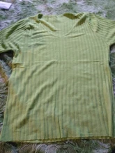 Female Tee Shirt Tops V-Neck Knitted Korea Short-Sleeve Solid Thin Gebreid Dames