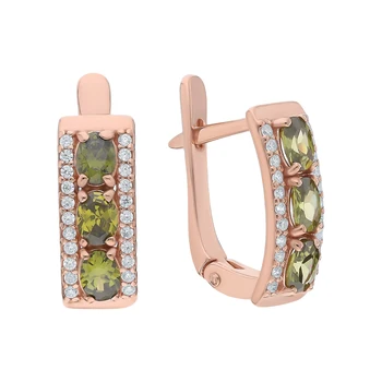 

Silver earrings with cubic zirconia sunlight sample 925