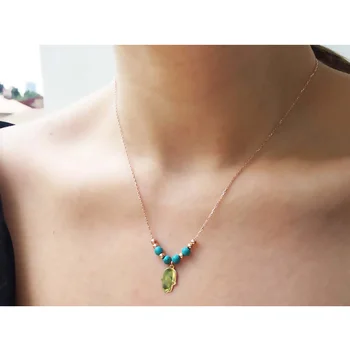 

Fashion Fatima Hamsa Hand Necklace Pendant Jewelry 925 Sterling Silver Featuring Turquoise with Chain