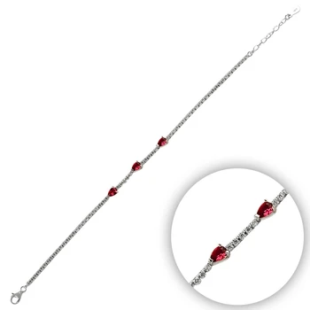 

KUTAYDAN 925 Sterling Silver Zircon Stone Bracelet