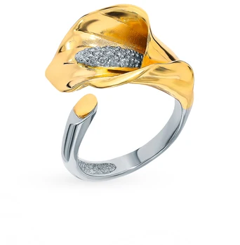 

Gold ring with diamonds sunlight sample 585