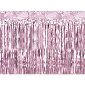 

Pink metallic curtain