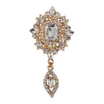 

Brooch jewelery last name 55182 (Golden, lock-pin, jewelery alloy)
