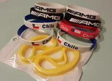 Brazalete de silicona deportivo para hombre y mujer, pulsera de goma para Mercedes Benz AMG Club, accesorios para coche, regalos, 2 uds.