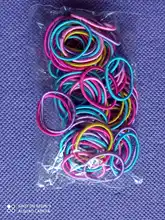 100 unids/bolsa nuevas chicas colorido elástica bandas de pelo de cola de caballo titular Scrunchies pelo cuerdas gomas de pelo accesorios