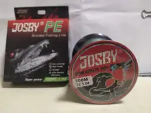 Fishing-Line Braided Multifilament JOSBY Black Japan 8-Strand PE 500m 18LBS-85LBS