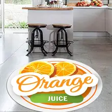 Else ломтик апельсины свежие фрукты 3d узор принт противоскользящие задние круглые кухонные ковры для гостиной