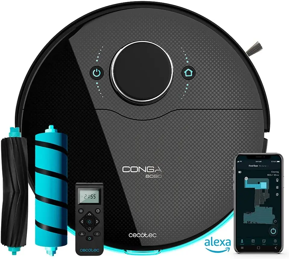 Cecotec Robot Aspirador Conga Serie 7090-9090. Navegación Láser,  Friegasuelos, App, Alexa, Google Assistant, 10000 Pa, App - Vacuum Cleaners  - AliExpress