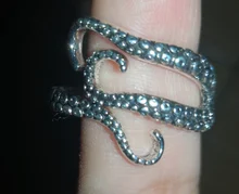 DoreenBeads-anillos de moda para hombre, Color plata, aleación de acero, estilo pulpo Vintage, Patrón Irregular, accesorios, 1 ud.