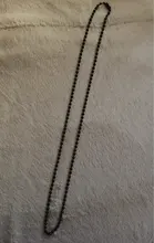 Cadena de bolas de acero inoxidable para colgante, collar de Rolo, resistente al agua, color negro, ancho de 1,5mm-4,5mm, venta al por mayor