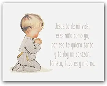 

Cuadriman | Box Child Praying With Prayer-Large-Smooth Canvas Gray Stone-33x43 cm