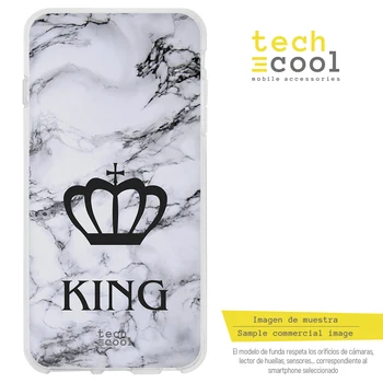 

FunnyTech®Silicone Case for BQ Aquaris X/X Pro L Design Crown King background Texture