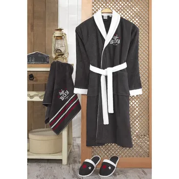 

Z & R Home King Boy Male Child Bathrobe Set Dark Anthracite V2