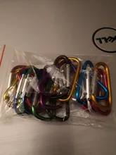 LLavero de mosquetón con Clip para 20 piezas, ganchos de bloqueo de anillo en D, mosquetón de aluminio en forma de D, mochila para el hogar, Camping y senderismo