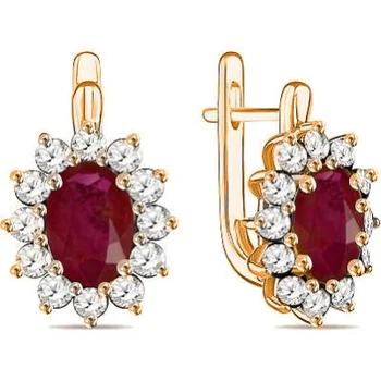 

Lucas gold earrings with rubies and sapphires in red gold