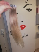 Extensiones de Cabello con cinta brillante, cabello humano Natural Remy de 100%, trama de piel invisible, sin costuras, Color rubio, pegamento para salón