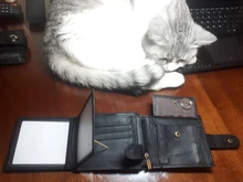 Wallets-Bag Purse-Fold Business-Card-Holder Vertical RFID Anti-Theft Vintage Genuine-Leather