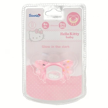 

SYMETRICAL PACIFIER SILICONE +6M IN CLAMSHELL HELLO KITTY BABY