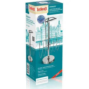 

Tatkraft Stanley toilet set with Holder for newspapers and magazines and storage of 2 rolls, 58 cm (11236)