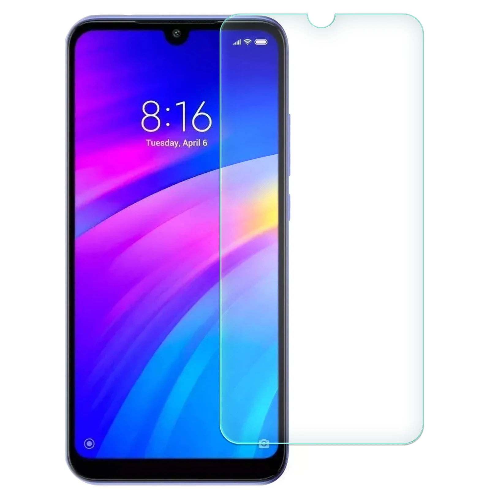Защита экрана из закаленного стекла для XIAOMI REDMI 7 - Цвет: Прозрачное закаленное защитное покрытие