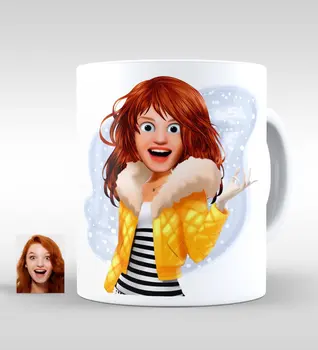 

Personalized Barbie Doll Caricature Of White Mug Bardak-7
