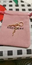 ANENJERY-pendientes de aro de Plata de Ley 925 para hombre y mujer, joyería de Animal dorado y plateado, S-E1386