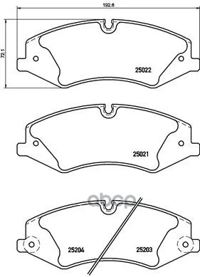 Колодки Тормозные Land Rover Discovery 09-/Range Rover Sport 09- Передние Brembo P44022 Brembo арт. P44022