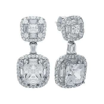 

Silver earrings with cubic zirconium sunlight sample 925