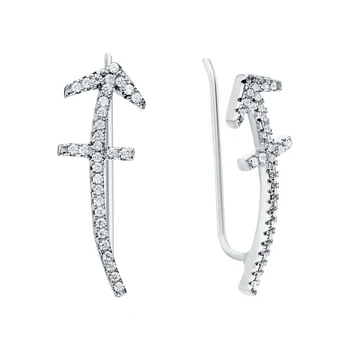 

Silver earrings with cubic zirconia sunlight sample 925