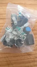 Codificador rotativo EC11 de 20 posiciones y 360 grados, botón pulsador de 5 pines, mango largo de 15/20MM con interruptor de botón incorporado, 5 unids/lote