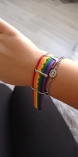 Ins-Pulseras tejidas con arcoíris para hombres y mujeres, pulseras LGBT para homosexuales, bisexuales, tejidas, trenzadas, orgullo, joyería de amistad