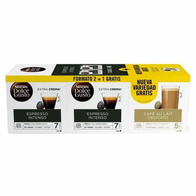 Free 2 1 format, 2 Espresso intense Cafe with milk Delicato free afbeelding