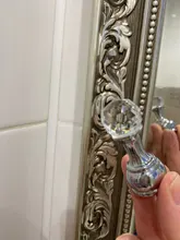 Hook Bathroom-Accessory-Hanger Wall-Clothes Crystal Copper-Material Brass Antique Rack