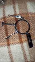 Llavero con diseño de letras de papá, destornillador de martillo creativo, llavero de llave inglesa, decoración de bolso, colgante con borla, regalos para el Día del Padre